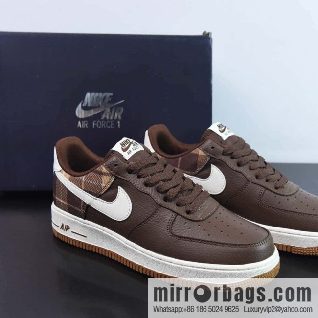 Nk Air Force 1 \'07 Low plaid cloth, American Vintage Air Force One low-top casual sneakers, item number: DV0791-200