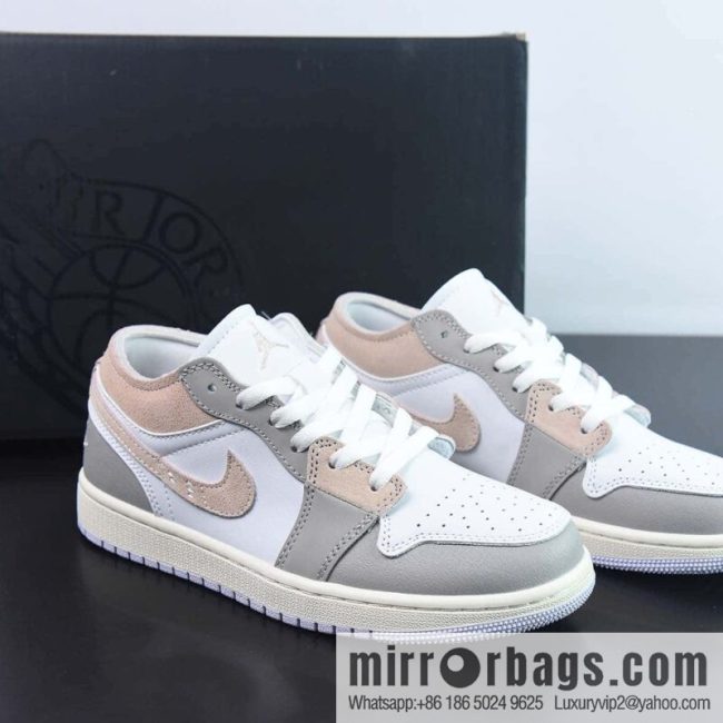 NK Air Jordan 1 Low OG EX Deconstruction White Grey Yellow Low Top Sneakers Part Number: DN1635-002