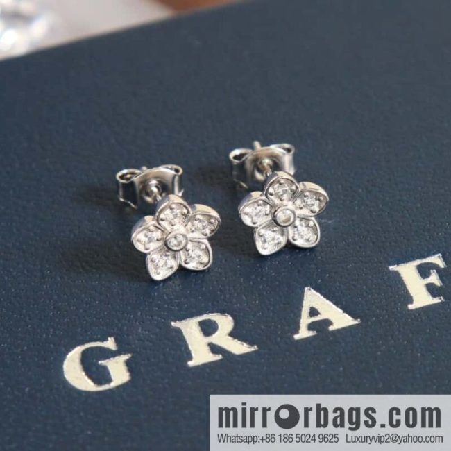 GRAFF Graff full diamond flower earrings