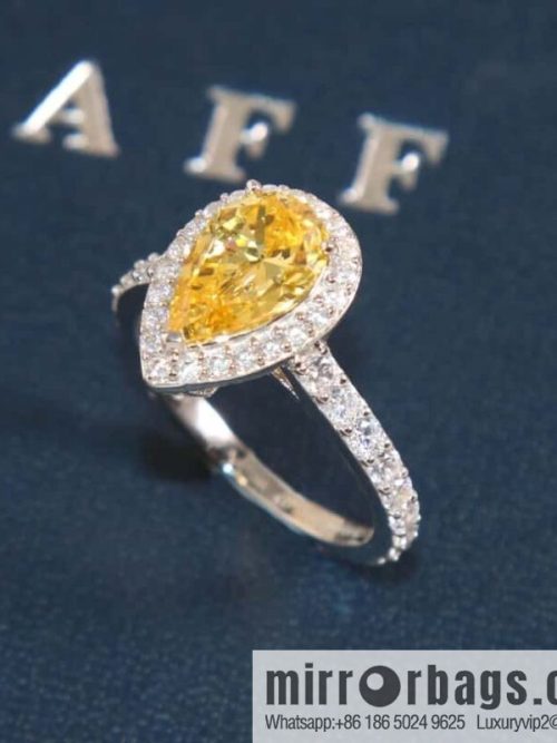 GRAFF droplet yellow diamond ring