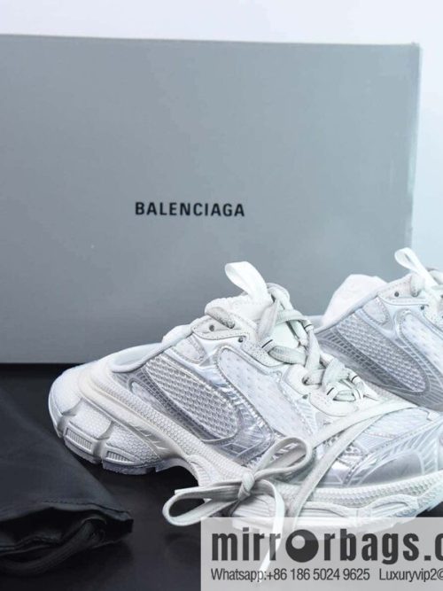 Balenciaga/Balenciaga 23 New XXXL 3XL Show, Lace-up, Balenciaga 3XL Silver Half Slippers