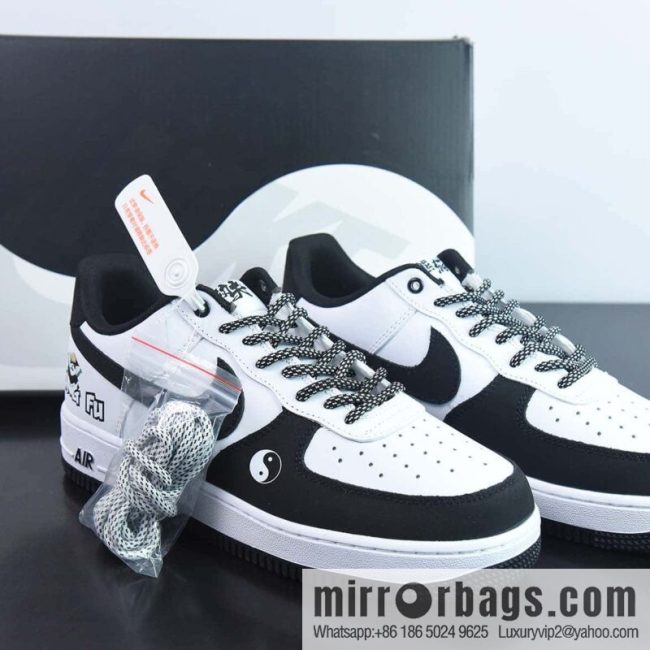 Nike Air Force 1 AF1 Air Force One/low-top, black and white, Tai Chi, item number: BS9055-701