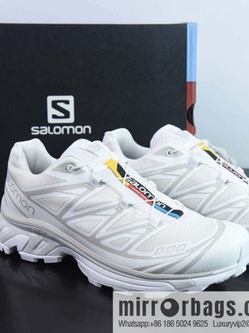 Salomon/Salomon XT-6 🥰 White Limited \"Skyline series low-top urban off-road function breathable leisure sneakers\" white light gray \"412529