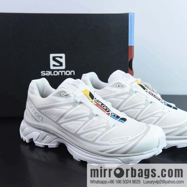 Salomon/Salomon XT-6 🥰 White Limited \"Skyline series low-top urban off-road function breathable leisure sneakers\" white light gray \"412529