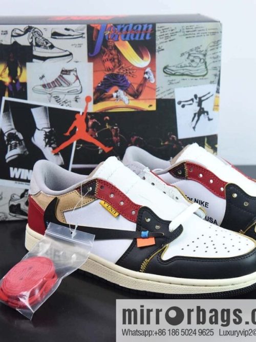 Off-White x Nike Air Jordan 1 Low OG \"GOAT LOWS\" AJ1 \"OW Black and White Red Barb\" CZ0790-107