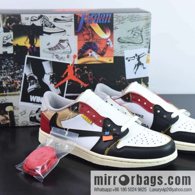 Off-White x Nike Air Jordan 1 Low OG \"GOAT LOWS\" AJ1 \"OW Black and White Red Barb\" CZ0790-107