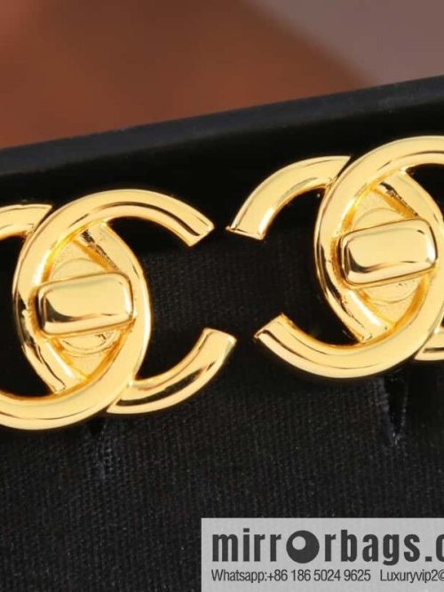 New ☑️ Chanel medieval series gold double c earrings
