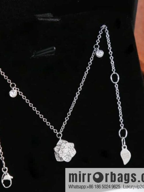 Piaget rose necklace in white gold