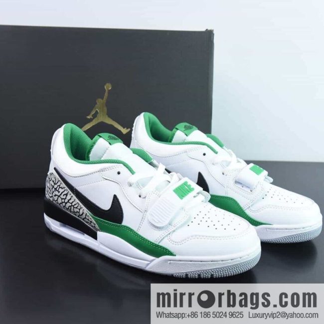 Air Jordan Legacy 312 Low \"White/Pine Green\" Jordan\'s strongest 3-in-1 mixed version low top \"White and Black Celtic Green\" Item number: FN3407-101