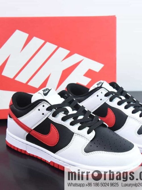 NK SB Dunk Retro Low \"White/Black/Red\" Dunk series low-top casual sports skateboard shoes \"leather (fabric) white black red\" item number: FD9762-061