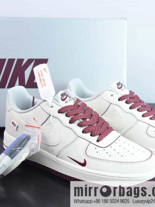 Nk Air Force 1 \'07 Low burgundy pearlescent hook, official synchronous ID customization, Air Force No. 1 low-top casual board shoes, item number DD9915-666.