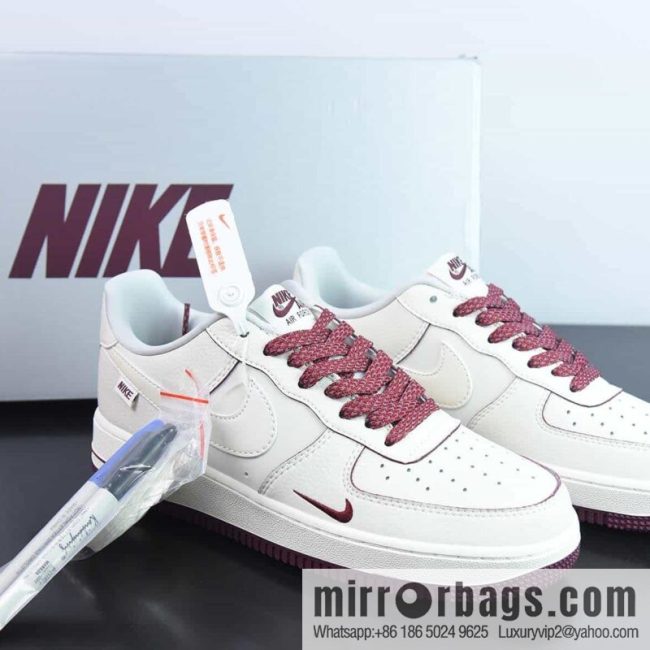 Nk Air Force 1 \'07 Low burgundy pearlescent hook, official synchronous ID customization, Air Force No. 1 low-top casual board shoes, item number DD9915-666.