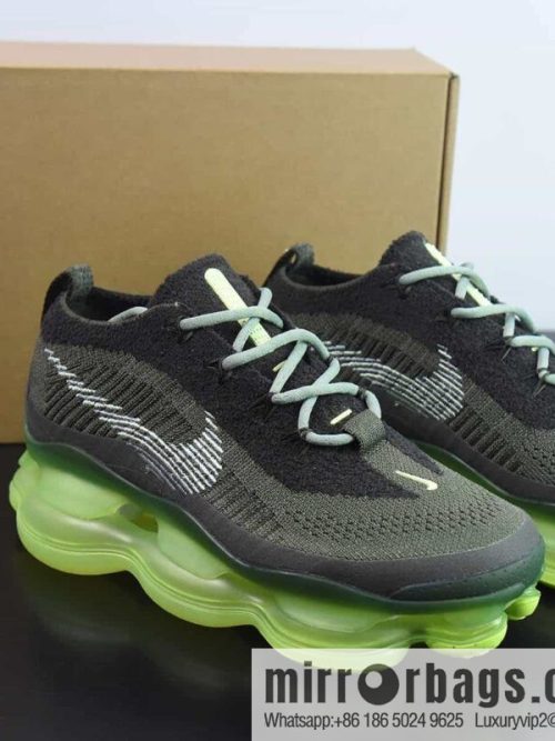 NIKE AIR Max Scorpion FK correct version next generation air unit equipped with full palm long air cushion shoes \"black and green\" DJ4701-300