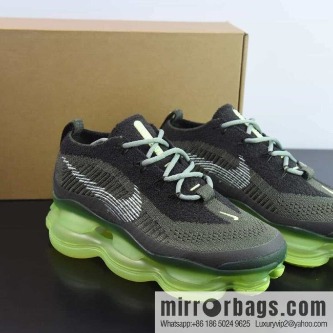 NIKE AIR Max Scorpion FK correct version next generation air unit equipped with full palm long air cushion shoes \"black and green\" DJ4701-300