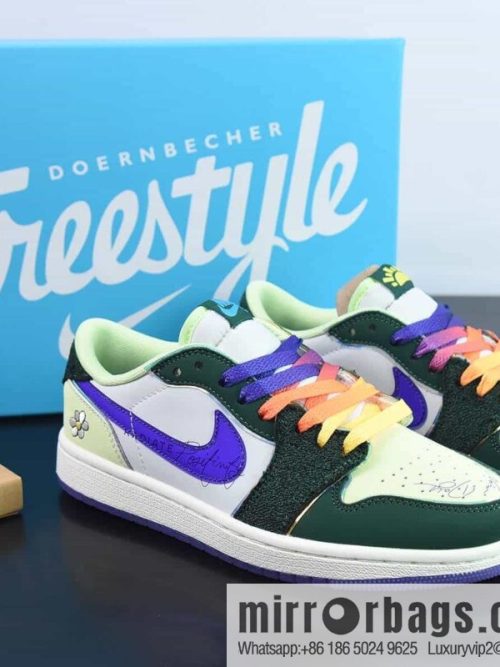 Air Jordan 1 Retro Low OG \"Doernbecher 2023 🥰 AJ1 Low Help Classic\" Charity Green Purple \"Item Number: FD9665-351
