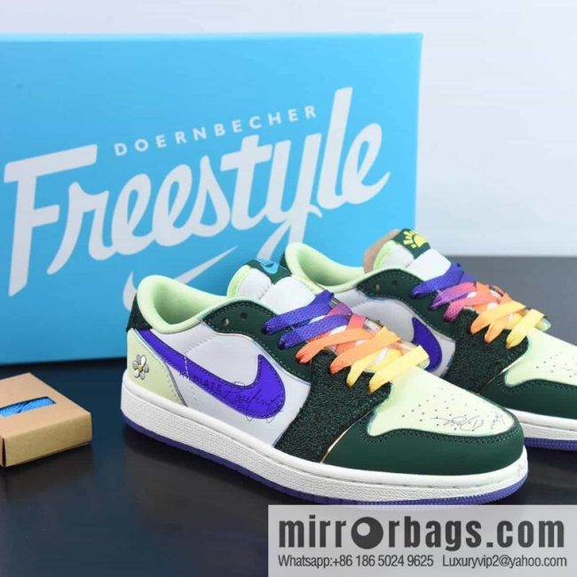 Air Jordan 1 Retro Low OG \"Doernbecher 2023 🥰 AJ1 Low Help Classic\" Charity Green Purple \"Item Number: FD9665-351