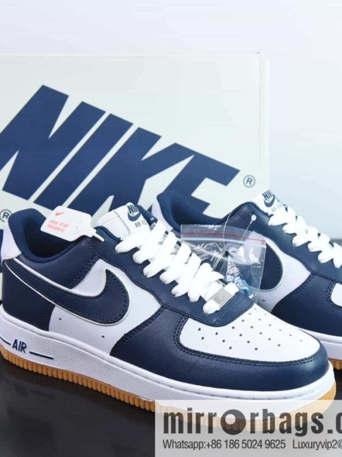 Nike Air Force 1 Low \'07 \"white and blue raw rubber\" low-top Air Force No. 1 casual board shoes, item number: AW2296-003