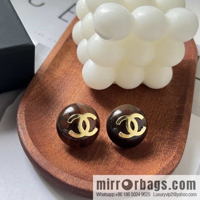 New ☑️ CHANEL Chanel c1 round double c stud earrings - Image 3
