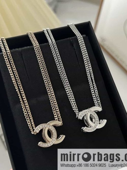 New ☑️ CHANEL Chanel double layer double c cut-out letter necklace