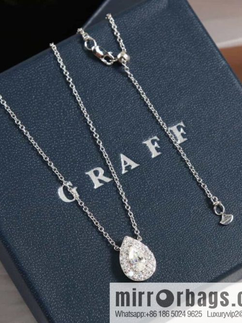 GRAFF Droplet-shaped full diamond necklace