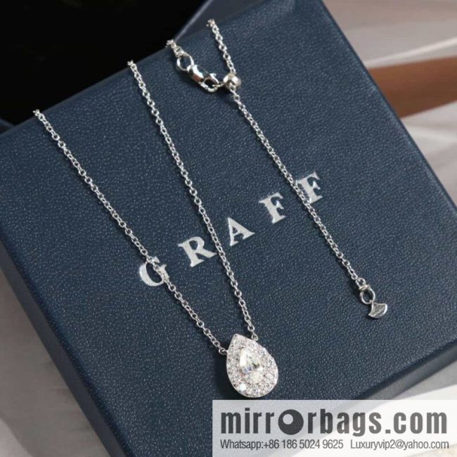 GRAFF Droplet-shaped full diamond necklace