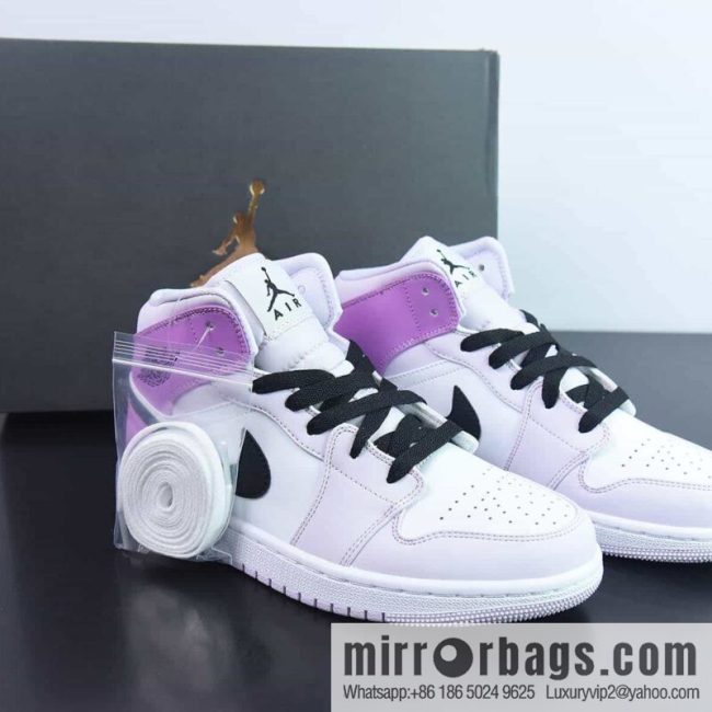 NK Air Jordan 1 Mid GS AJ1 Joe 1 gradual change grape purple, medium top basketball shoes, item number: DQ8423-501