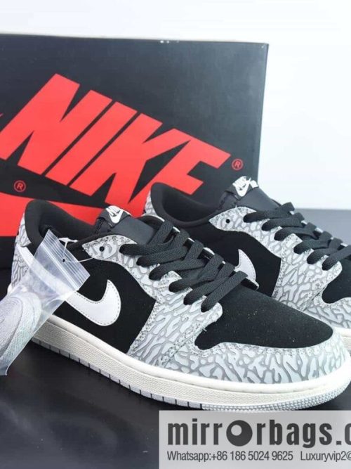 NK Air Jordan 1 Low OG \"Black Cement\" AJ1 Joe 1 black cement, low-top cultural leisure board shoes, item number: CZ0790-001