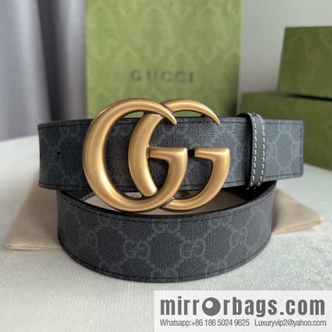 Gucci Gucci GG Supreme double G buckle waist belt - Image 4