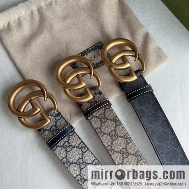 Gucci Gucci GG Supreme double G buckle waist belt