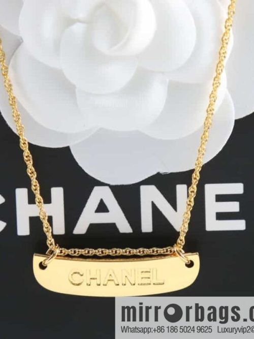 New ☑️ Chanel medieval series gold bar letter necklace