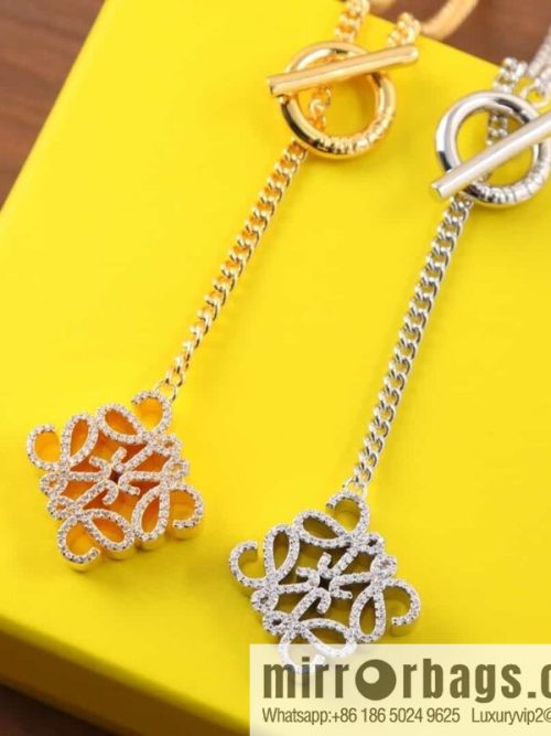 LOEWE Diamond mooncake necklace