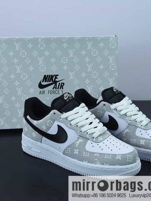 Louis Vuitton Louis Vuitton joint custom Nk Air Force 1 Low \'07 Air Force low-top casual shoes, item number: BQ8988-108