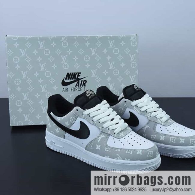 Louis Vuitton Louis Vuitton joint custom Nk Air Force 1 Low \'07 Air Force low-top casual shoes, item number: BQ8988-108