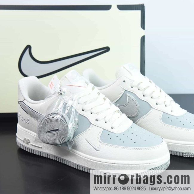 Nike Air Force 1 Low Rice Grey Patchwork Small Hook Air Force One Low Help Versatile, Item Number: BM2023 101