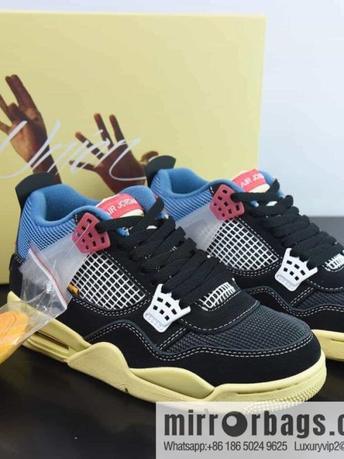 Air Jordan 4 x Union LA AJ4 Joint Off Noir Blue Knight sneakers Part Number: DC9533-001