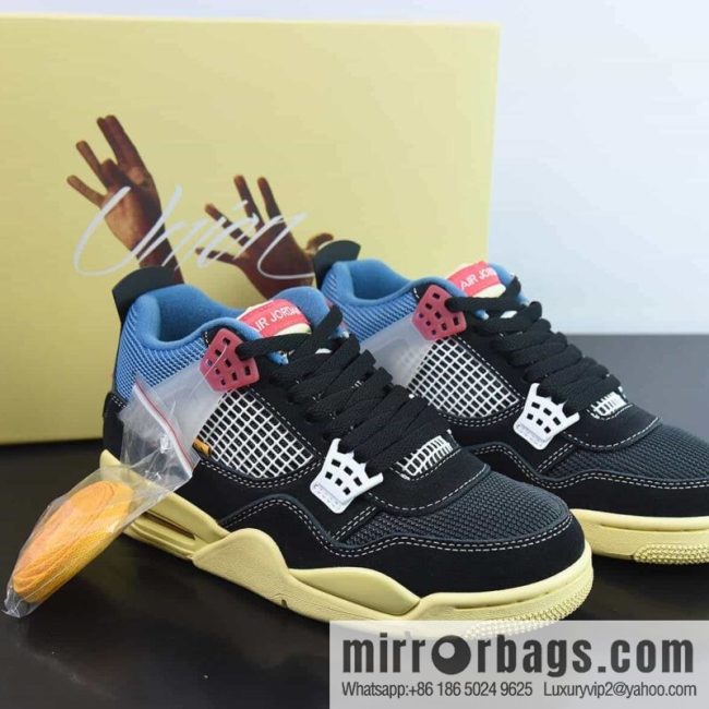 Air Jordan 4 x Union LA AJ4 Joint Off Noir Blue Knight sneakers Part Number: DC9533-001