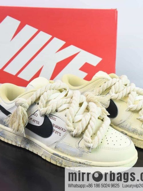 Nike Dunk Low \"WhiteSail\'heatwave manufacturing, oxidized old hemp rope straps dipped desert low-top board shoes DD1503-121