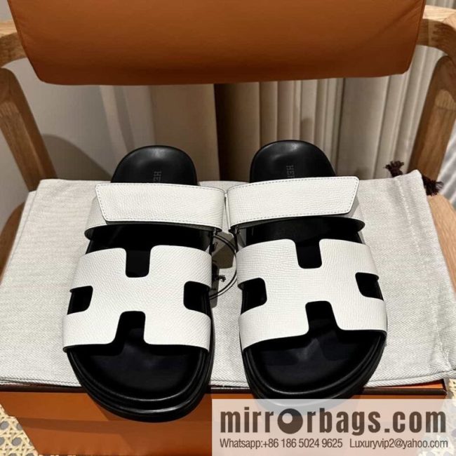 Hermes Hermès imported Italian European original A ➕ leather outsole women\'s sandals - Image 6