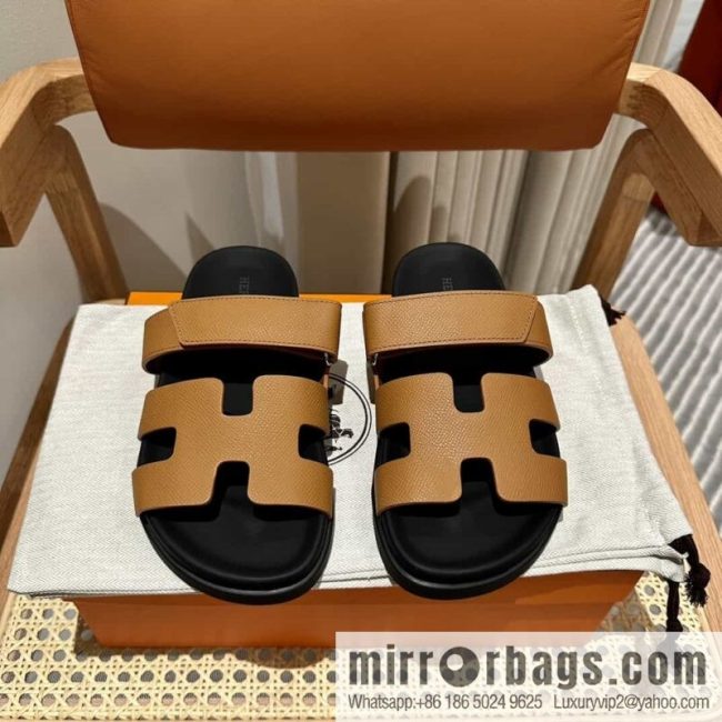 Hermes Hermès imported Italian European original A ➕ leather outsole women\'s sandals - Image 4