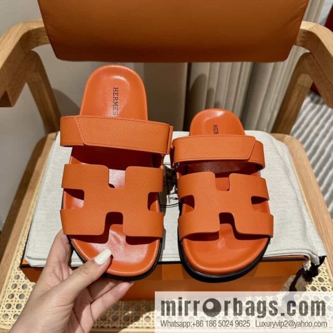 Hermes Hermès imported Italian European original A ➕ leather outsole women\'s sandals - Image 3