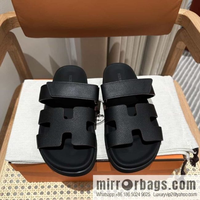 Hermes Hermès imported Italian European original A ➕ leather outsole women\'s sandals - Image 2