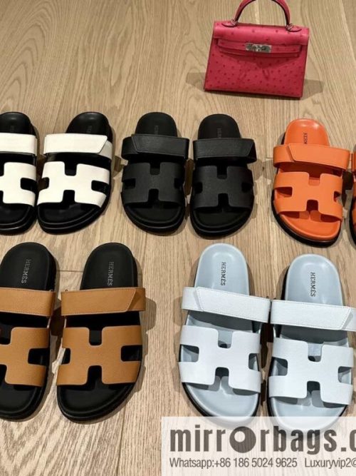 Hermes Hermès imported Italian European original A ➕ leather outsole women\'s sandals