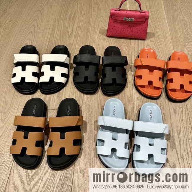 Hermes Hermès imported Italian European original A ➕ leather outsole women\'s sandals