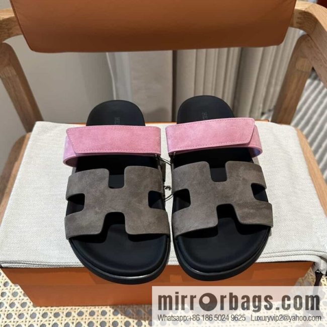 Hermes Hermès imported Italian European original A ➕ leather outsole women\'s sandals - Image 7