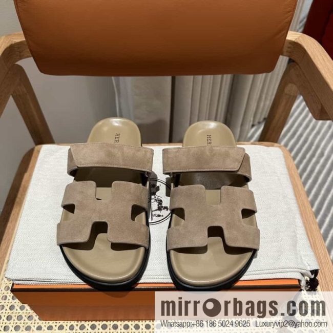 Hermes Hermès imported Italian European original A ➕ leather outsole women\'s sandals - Image 3