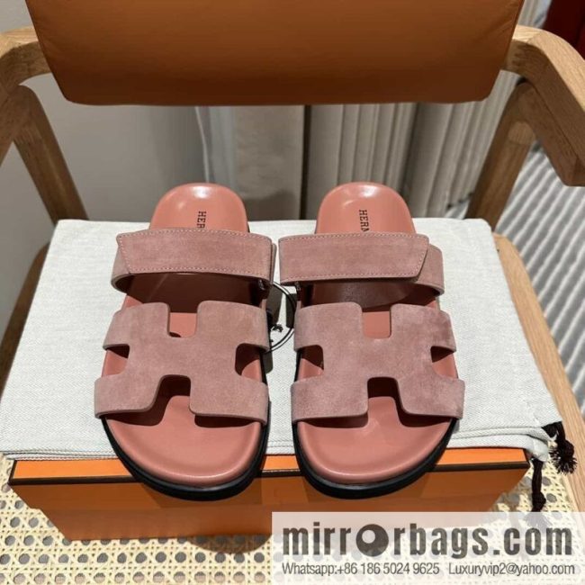 Hermes Hermès imported Italian European original A ➕ leather outsole women\'s sandals - Image 2
