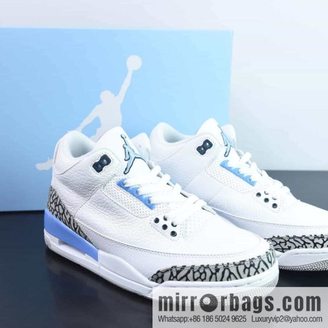 Air Jordan AJ3 North Carolina blue men\'s sneakers item number: CT8532-104