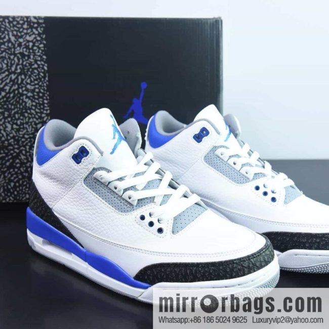 Air Jordan AJ3 racing blue men\'s sneakers item number: CT8532-145