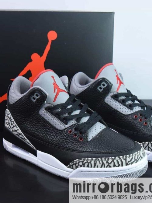 Air Jordan AJ3 Retro black cement sneakers 854262 001