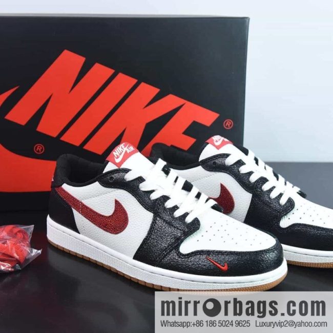 Air Jordan AJ1 Low-top, white, black and red, item number: DZ0798-108